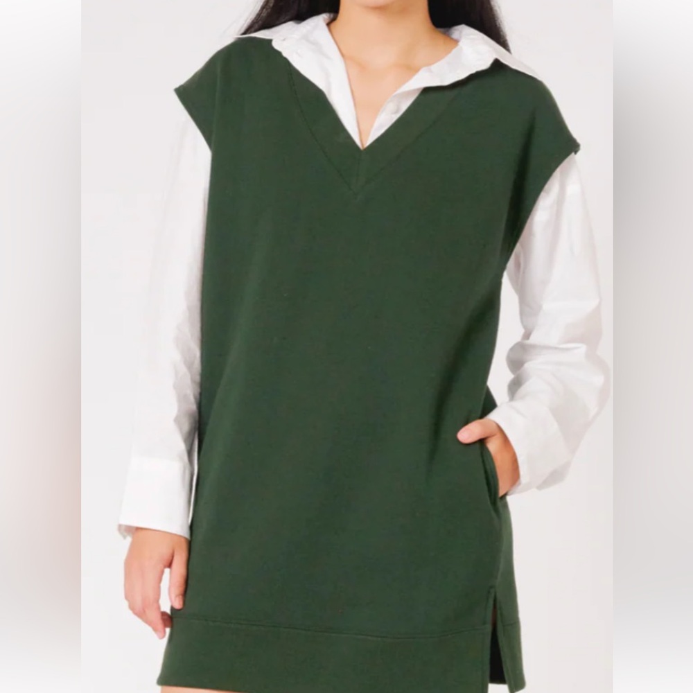 Green Sleeveless 100% Cotton Tunic
